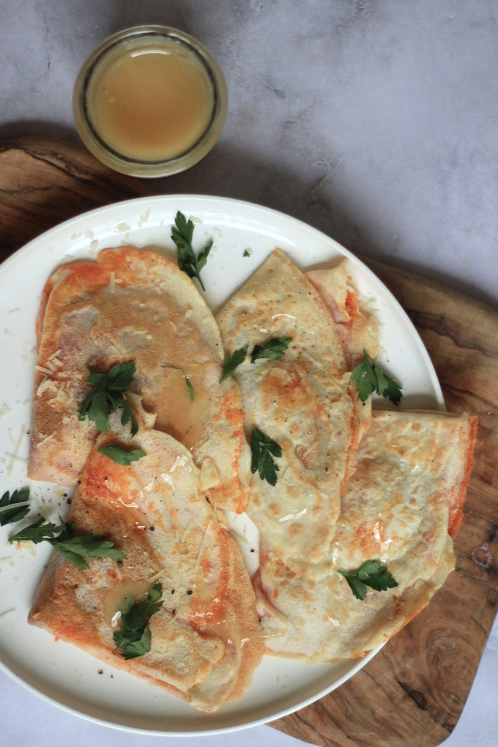 crepes sin gluten de sobrasada con miel
